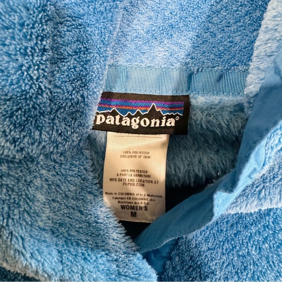 Patagonia re-tool Polartec Fleece Pullover Snap-T Jacket Womens size M Blue - Picture 3 of 5
